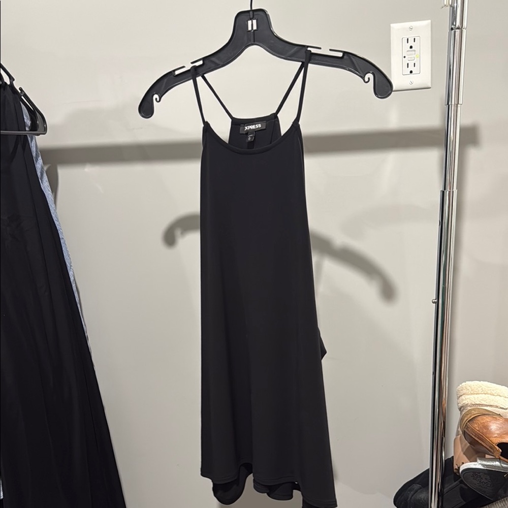 NWOT Express | Black Spaghetti Strap Flowy Tank, XL